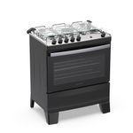 Fogão 5 Bocas Atlas Agile Up C/ Mesa Inox A Gás Bivolt
