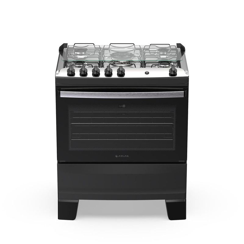 Fogão 5 Bocas Atlas Agile Up C/ Mesa Inox A Gás Bivolt