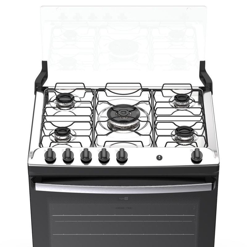 Fogão 5 Bocas Atlas Agile Up C/ Mesa Inox A Gás Bivolt