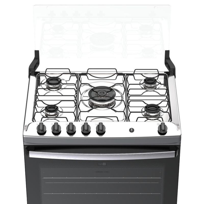Fogão 5 Bocas Atlas Agile Up C/ Mesa Inox A Gás Bivolt