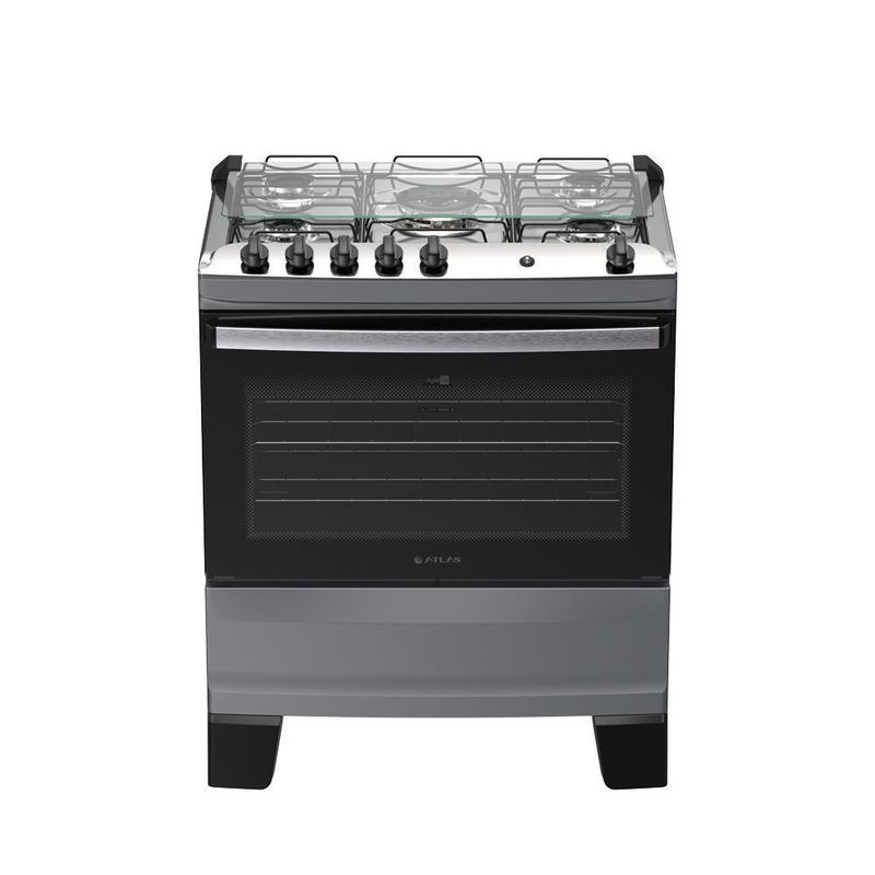 Fogão 5 Bocas Atlas Agile Up C/ Mesa Inox A Gás Bivolt