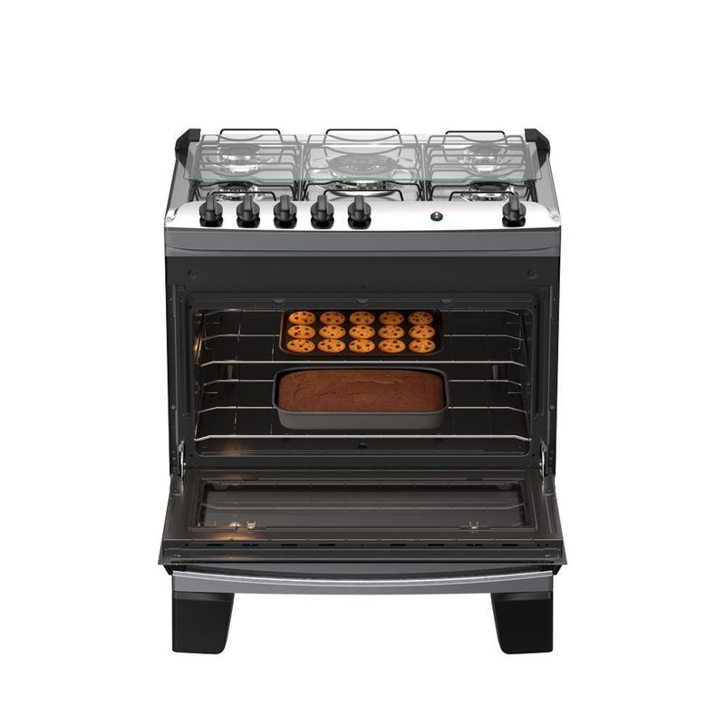 Fogão 5 Bocas Atlas Agile Up C/ Mesa Inox A Gás Bivolt
