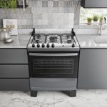 Fogão 5 Bocas Atlas Agile Up C/ Mesa Inox A Gás Bivolt
