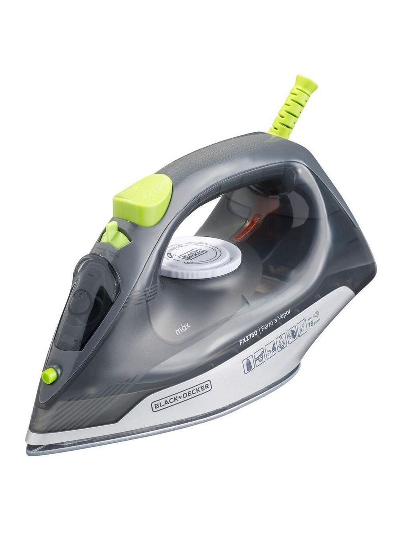 Ferro a vapor black+decker fx2750 antigotejamento base cerâmica gliss cabo giratório