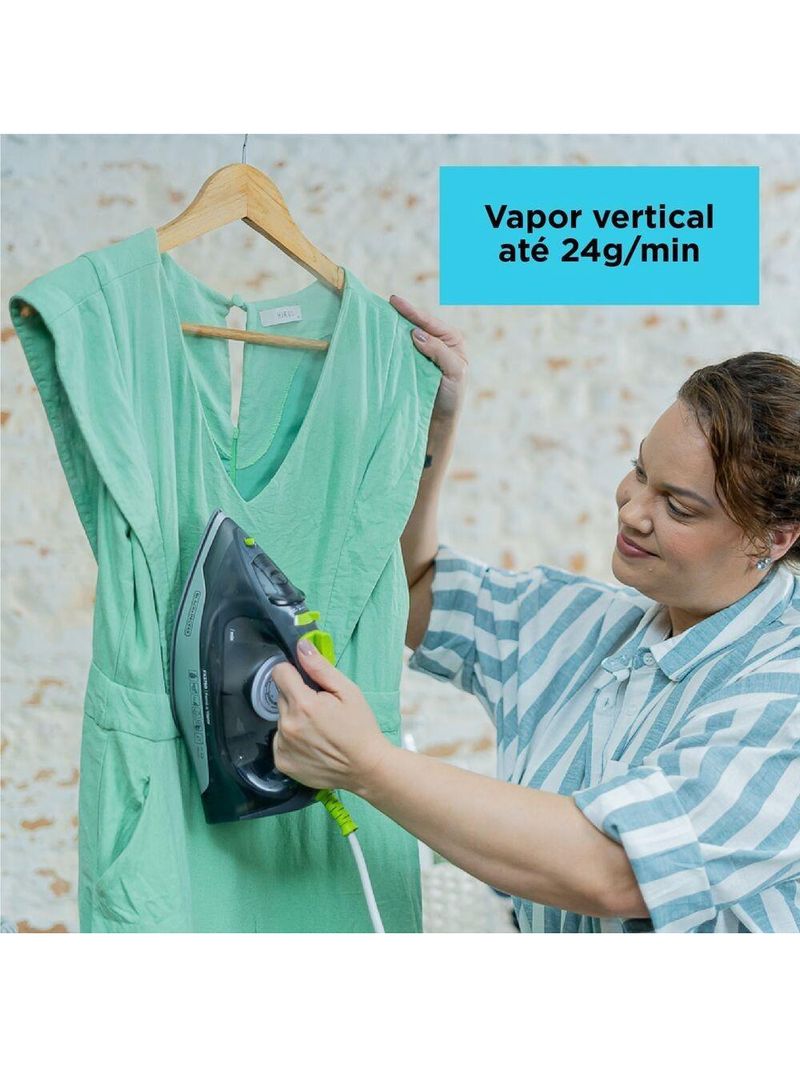 Ferro a vapor black+decker fx2750 antigotejamento base cerâmica gliss cabo giratório