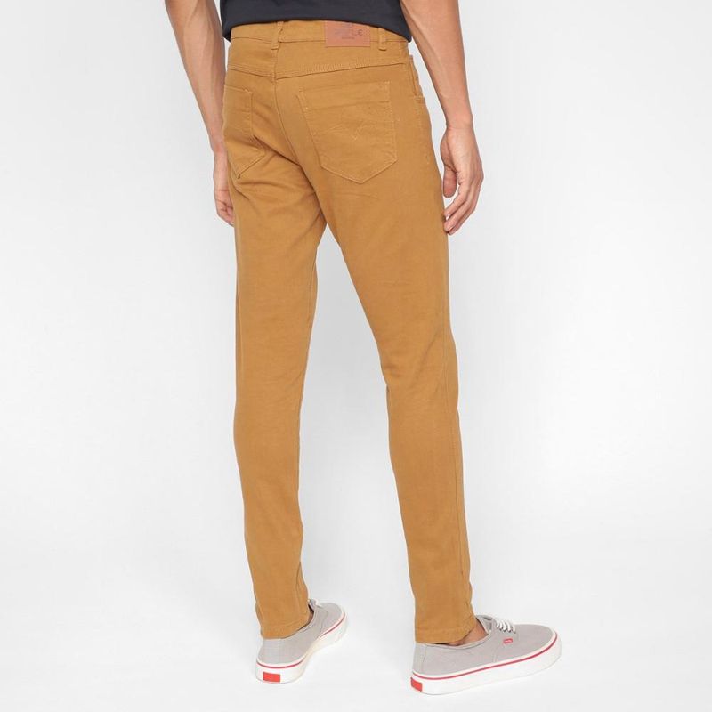 Calça sarja skinny grifle masculina