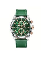 Relógio De Pulso Masculino Com Movimento Quartzo Design Esportivo Verde