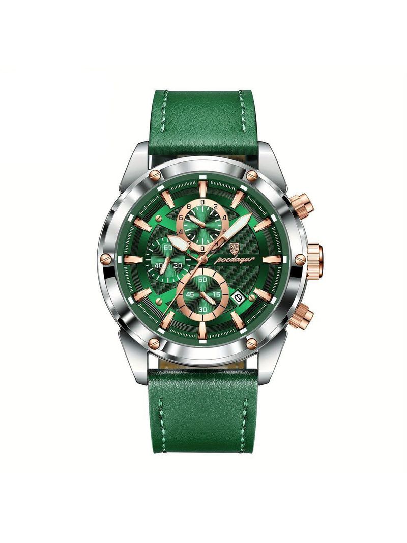 Relógio De Pulso Masculino Com Movimento Quartzo Design Esportivo Verde