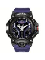 Relógio Esportivo Masculino Digital Dual Display Mostrador Luminoso À Prova Da Água Azul