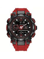 Relógio De Pulso Masculino Digital Led Multifuncional Desportivo De Quartzo Preto Vermelho