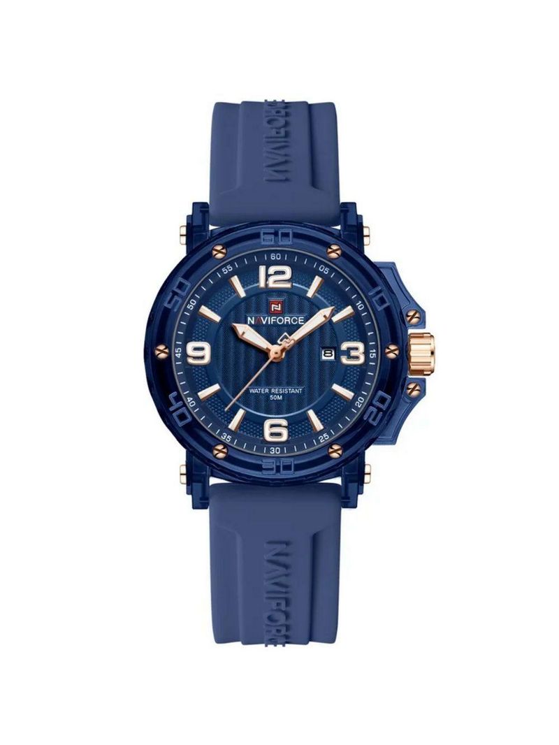 Relógio Feminino Quartzo Moderno Multifuncional Impermeavel 3atm Azul