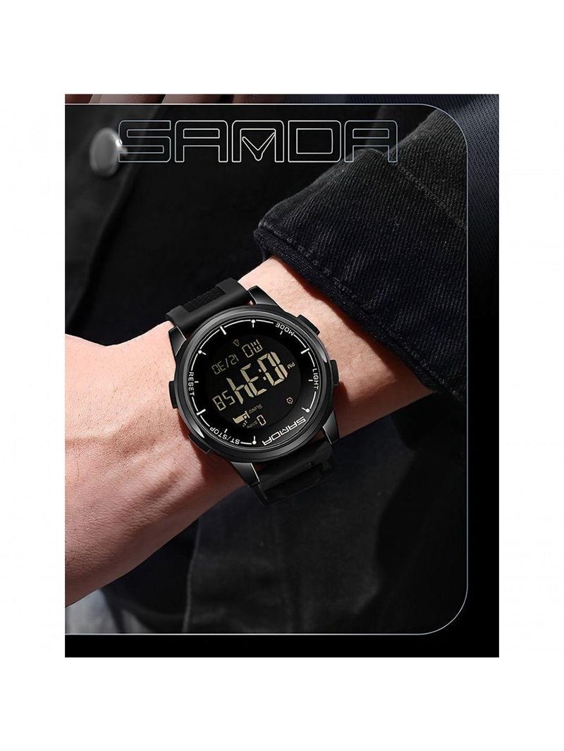 Relógio Masculino Multifuncional Mostrador Digital Design Esportivo Moderno Impermeavel Preto