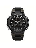 Relógio Masculino Display Luminoso Multifuncional Esportivo Pulseira De Silicone Preto