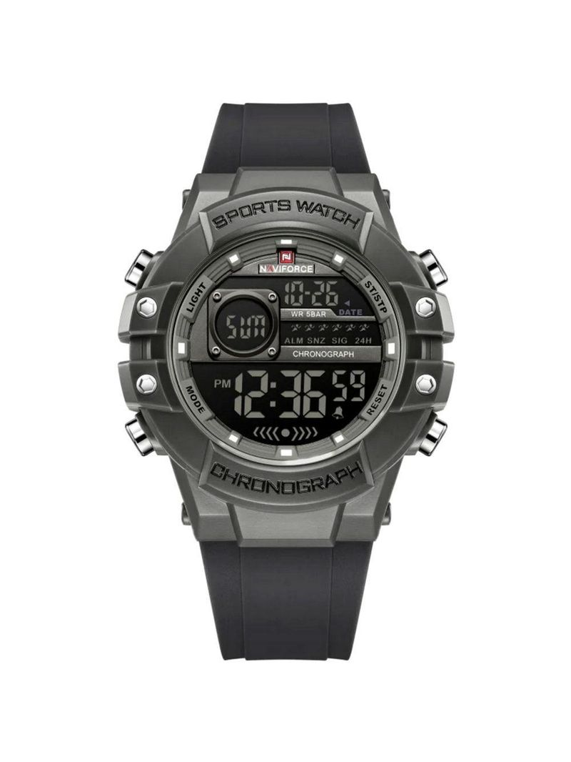 Relógio Multifuncional Masculino Digital Design Esportivo A Prova D´agua 3atm Cinza Grafite