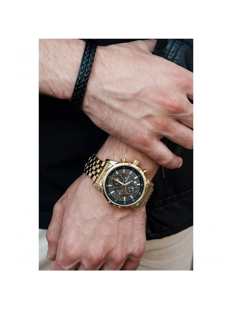 Relógio Masculino New Cyberpunk Gold 45mm
