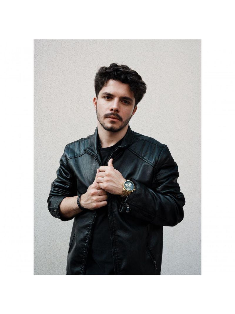 Relógio Masculino New Cyberpunk Gold 45mm