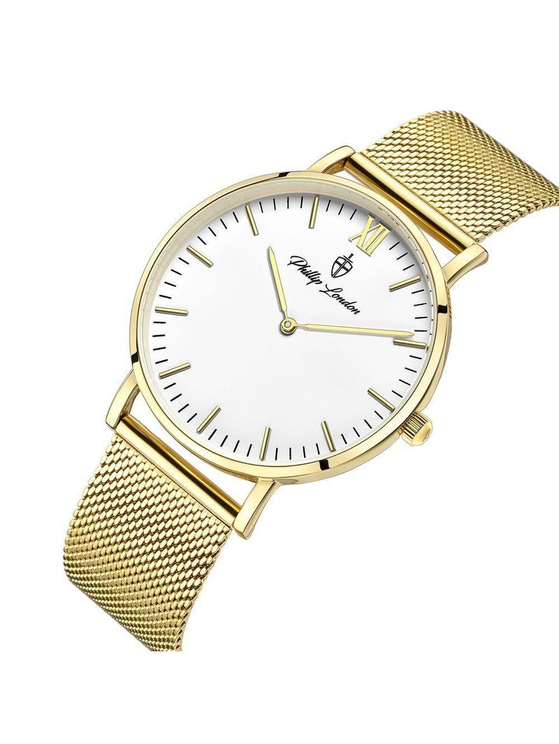 Relógio Masculino Greenwich Mesh Golden White 40mm