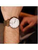 Relógio Masculino Greenwich Mesh Golden White 40mm