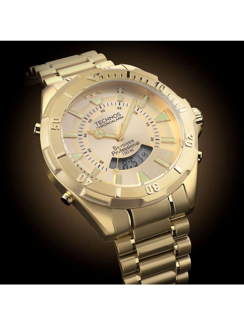 Relógio Technos Masculino Skydiver Dourado - Wt2050aa-1d Wt2050aa-1d