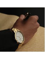 Relógio Masculino Beckham Steel Golden White 40mm