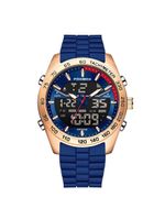 Relógio Masculino Digital Com Duplo Display Luminoso Design Esportivo Impermeavel Rosa Azul