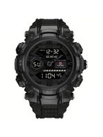 Relógio De Pulso Masculino Digital Led Multifuncional Desportivo De Quartzo Preto