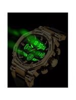 Relógio Masculino Display Luminoso Multifuncional Esportivo Pulseira De Silicone Dourado