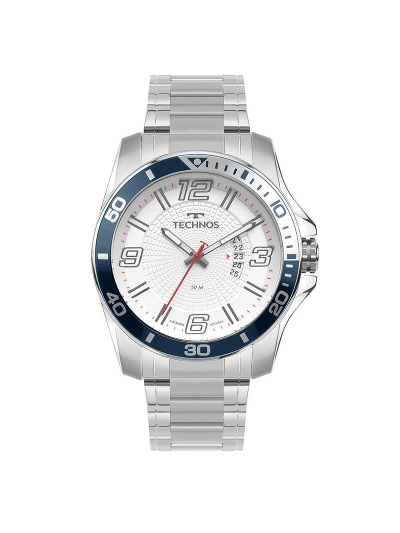 Relógio Technos Masculino Racer Prata - 2117lfq/1k 2117lfq/1k