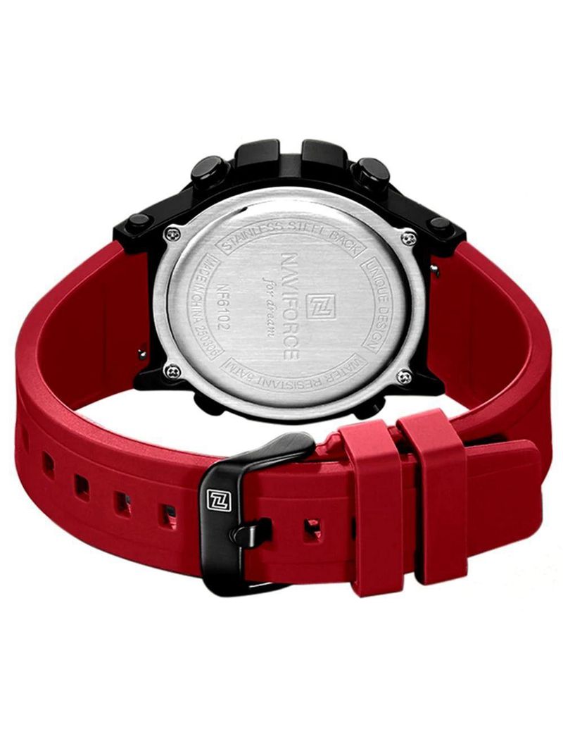 Relógio Multifuncional Masculino Digital Design Esportivo A Prova D´agua 3atm Vermelho