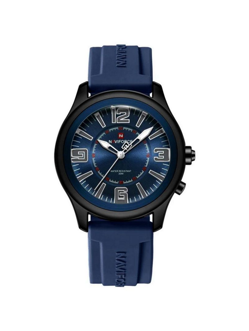 Relógio De Quartzo Masculino Mostrador Simples Casual 30m à Prova D'água Azul