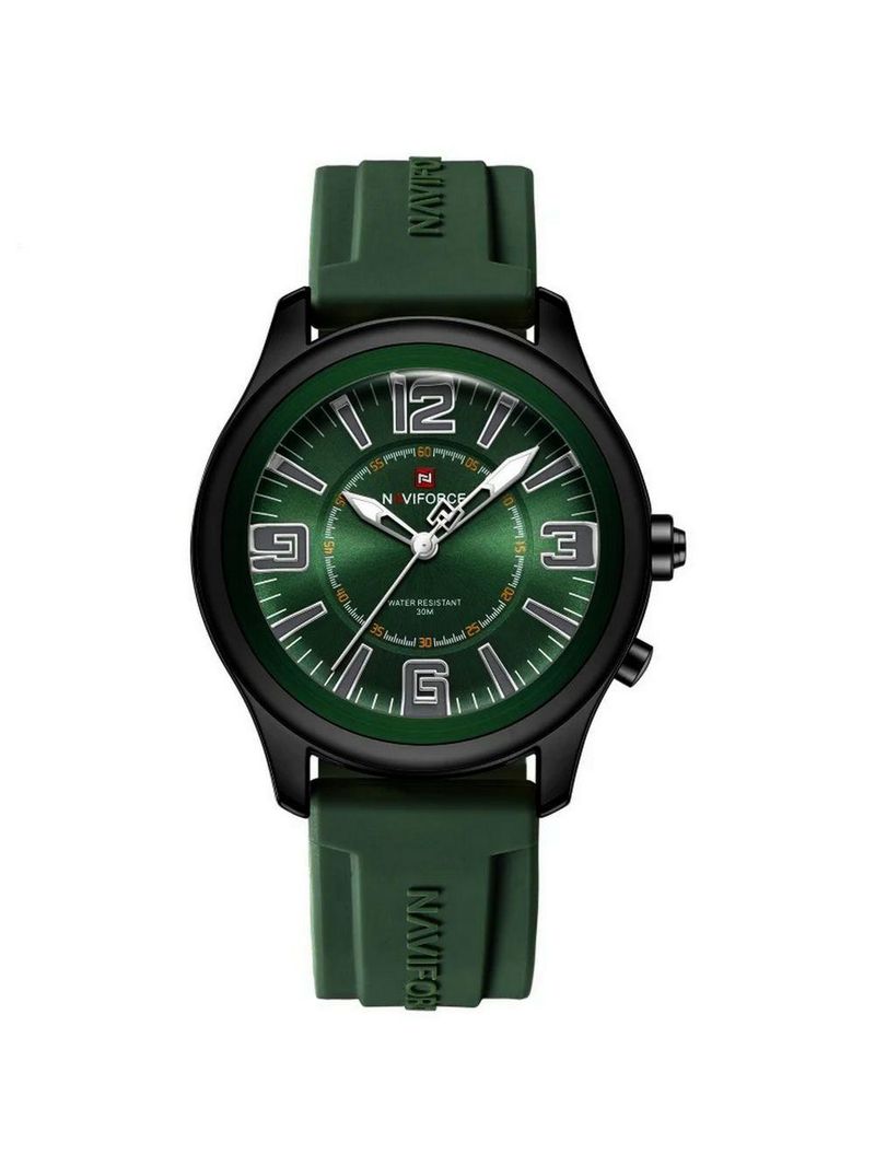 Relógio De Quartzo Masculino Mostrador Simples Casual 30m à Prova D'água Verde