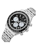 Relógio Masculino London Steel Silver Black 43mm