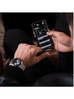 Relógio Masculino London Steel Silver Black 43mm