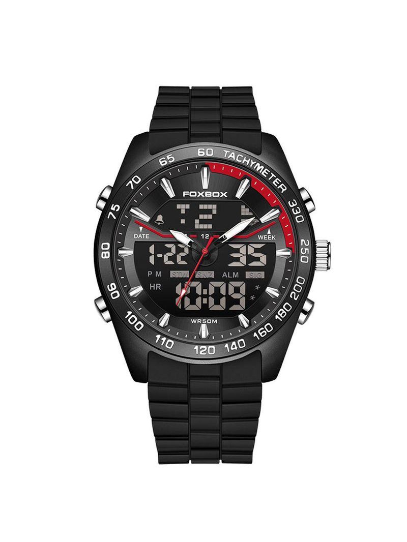 Relógio Masculino Digital Com Duplo Display Luminoso Design Esportivo Impermeavel Preto