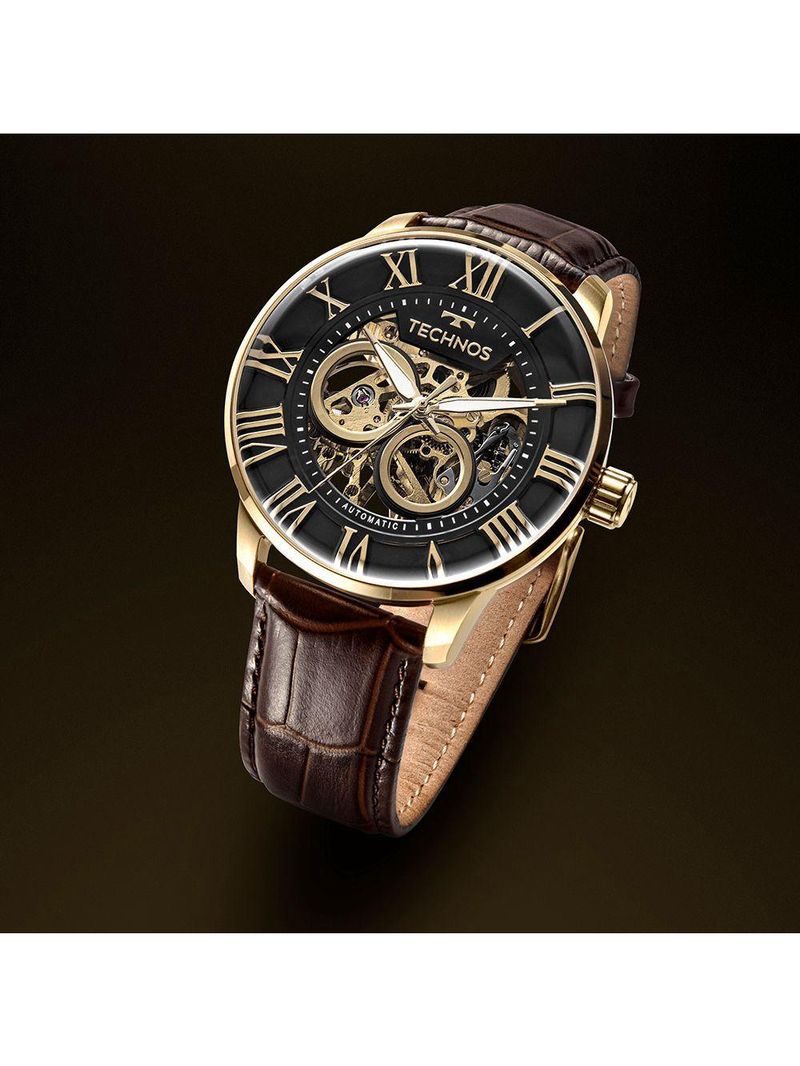 Relógio Technos Masculino Automático Dourado - G3265at/0m