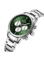 Relogio Masculino Esportivo Casual Quartzo Em Aço Inoxidável 30m À Prova Da Água Verde