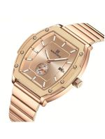 Relógio Masculino Quartzo Com Pulseira De Aço Inoxidavel Impermeavel 3atm Rosa Dourado