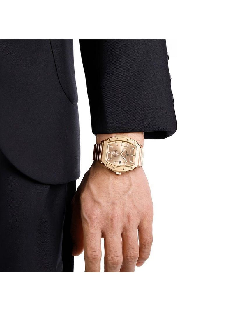 Relógio Masculino Quartzo Com Pulseira De Aço Inoxidavel Impermeavel 3atm Rosa Dourado