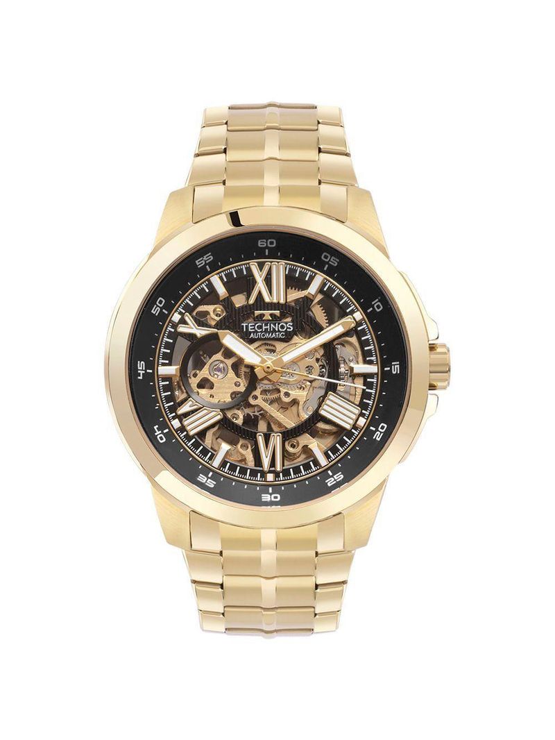 Relógio Technos Masculino Automático Dourado - G3265an/1p