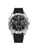 Relógio Masculino Digital Com Duplo Display Luminoso Design Esportivo Impermeavel Prata