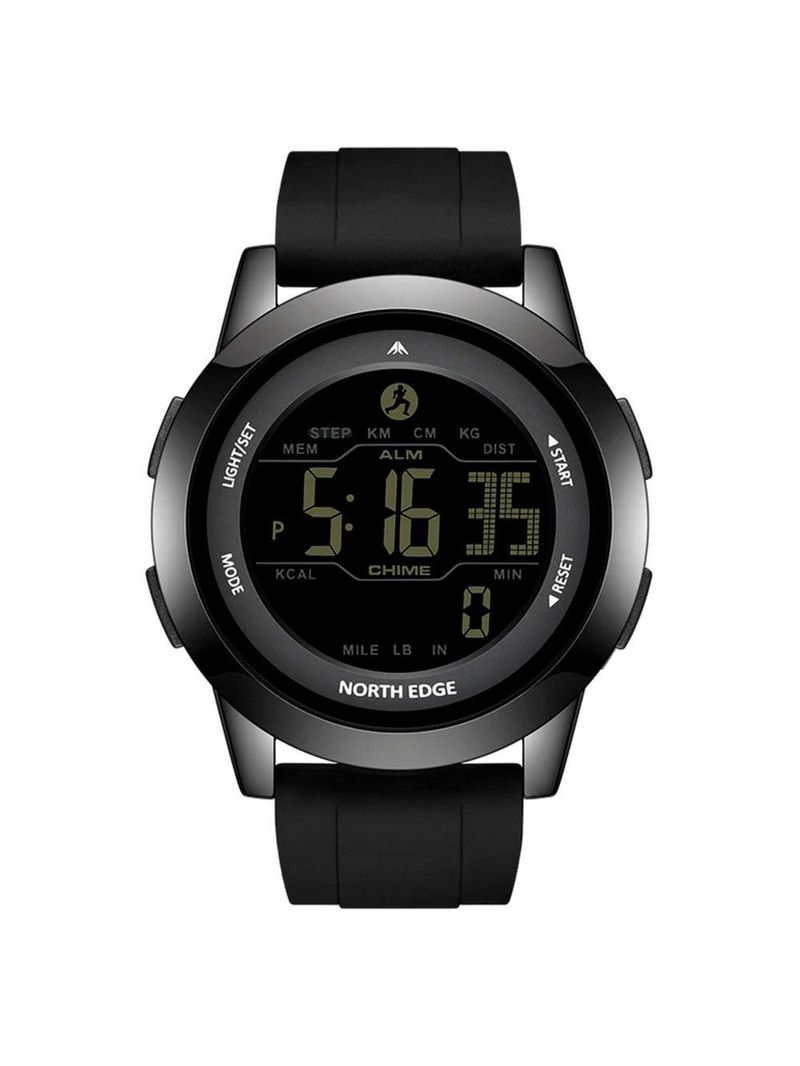 Relógio Digital Masculino Esportivo Apollo À Prova Da Água 50m Multifuncional Preto