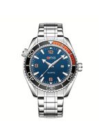 Relógio De Aço Inoxidável Masculino - Design Elegante Para Negócios Azul