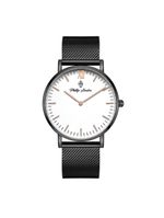 Relógio Masculino Greenwich Mesh White Black 40mm