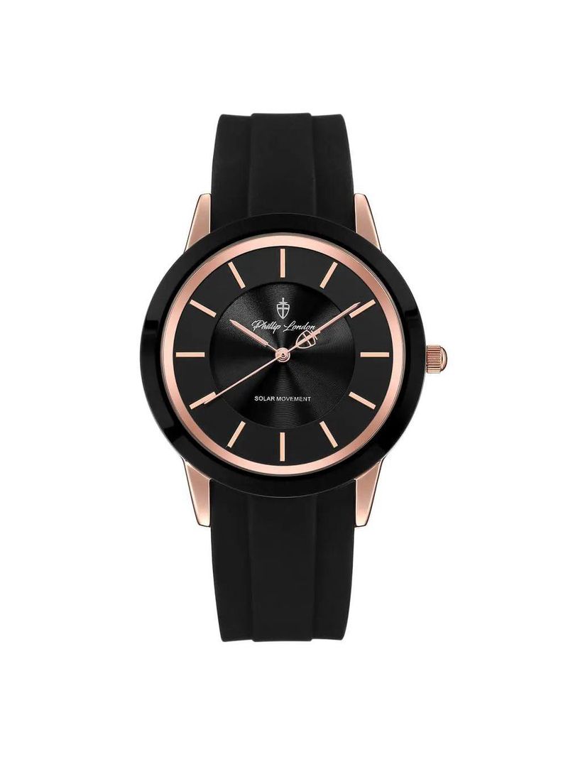 Relógio Masculino Solar Stonehenge Rose Black 40mm