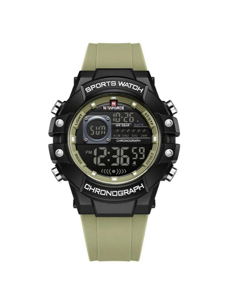 Relógio Multifuncional Masculino Digital Design Esportivo A Prova D´agua 3atm Bege