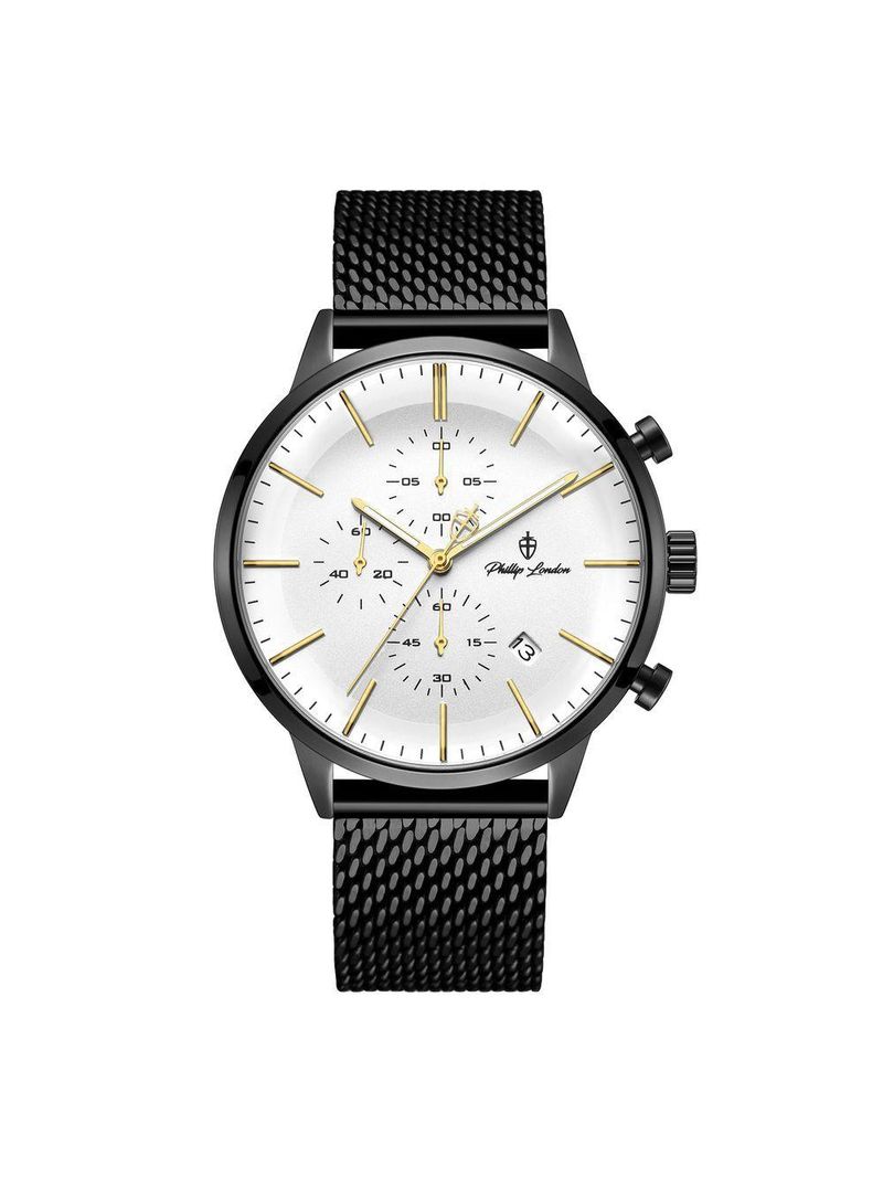Relógio Masculino Sherlock White Black 42mm