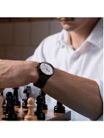 Relógio Masculino Sherlock White Black 42mm