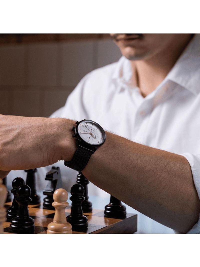 Relógio Masculino Sherlock White Black 42mm