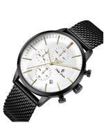 Relógio Masculino Sherlock White Black 42mm