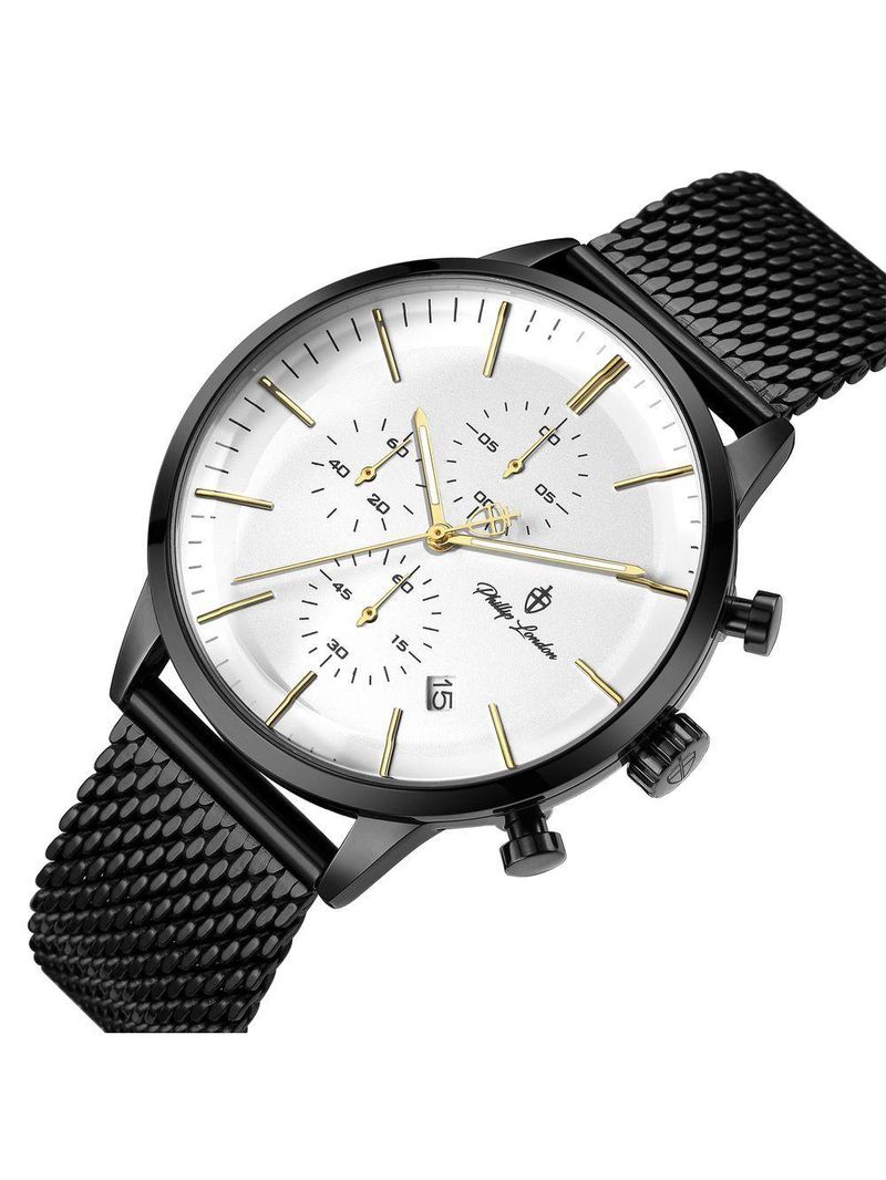 Relógio Masculino Sherlock White Black 42mm